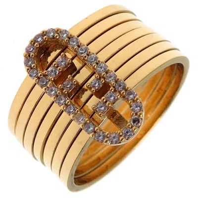 Pre-owned Fendi Gold Plating Band Ring ()