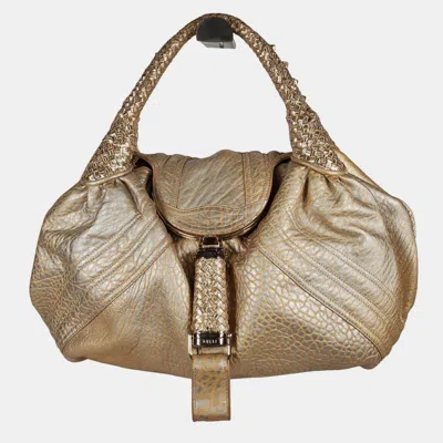 Pre-owned Fendi Gold Spy Bag