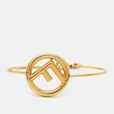 Pre-owned Fendi Gold Tone Bracelet