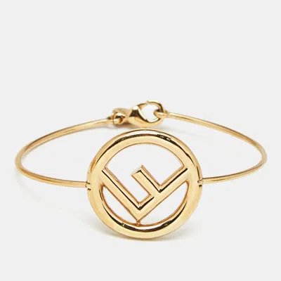 Pre-owned Fendi Gold Tone Bracelet S