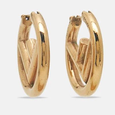 Pre-owned Fendi Gold Tone Earrings
