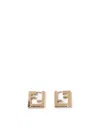 Fendi Golden Ff Earrings In Golden