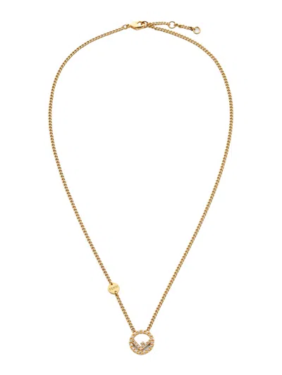 Fendi Golden Logo Pendant Necklace