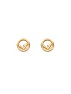 Fendi Golden Logo Stud Earrings