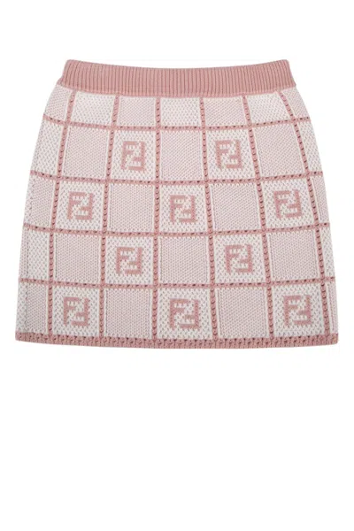 Fendi Kids' Gonna Cotton Crochet In Multi