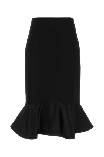 Fendi Gonne Grain De Poudre Skirt In Black