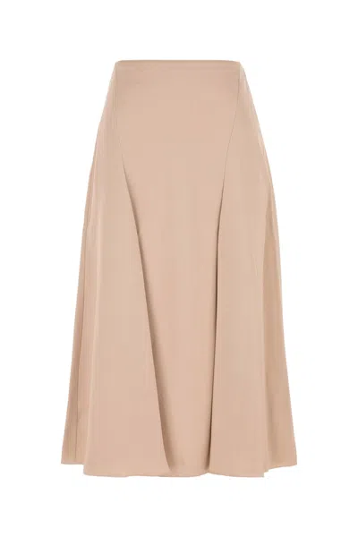 FENDI GONNA IN SETA ROSA PASTELLO DONNA