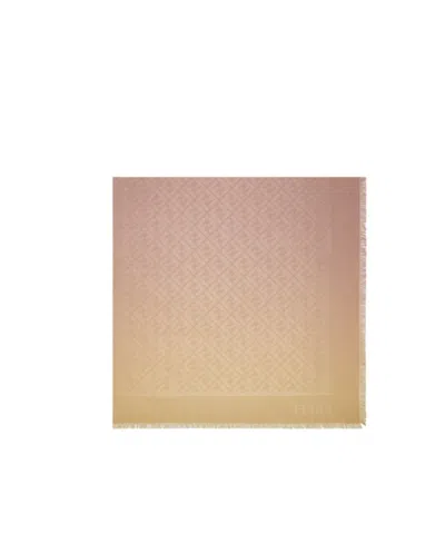 Fendi Gradient Color Scarf In Nude