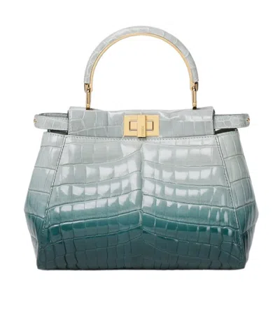 Fendi Gradient Green Crocodile Bag