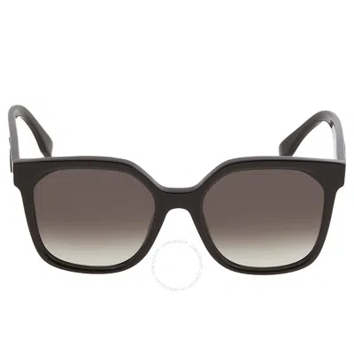 Fendi Gradient Smoke Square Ladies Sunglasses Fe40007i 01b 55 In Black
