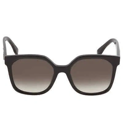 Pre-owned Fendi Gradient Smoke Square Ladies Sunglasses Fe40007i 01b 55 Fe40007i 01b 55 In Gray