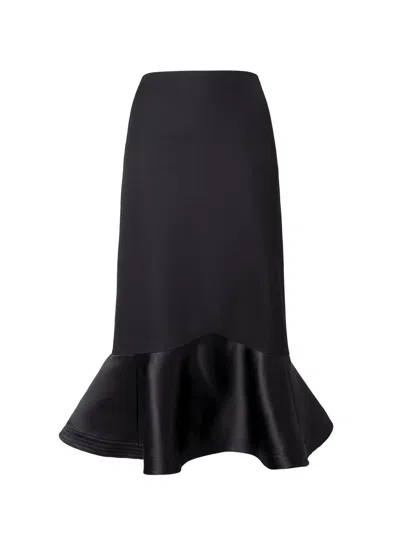 FENDI GRAIN DE POUDER WOOL SKIRT