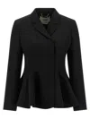 Fendi Fitted Peplum Jacket Tailored Design In Black