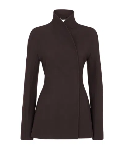 FENDI FENDI HIGH-NECK WRAPPED TAILORED JACKET