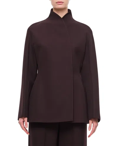 Fendi Women Blazer In Grain De Poudre In Brown