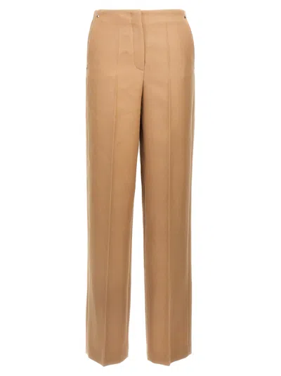 Fendi Grain De Poudre Pants In Brown