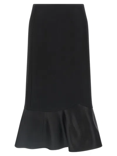 Fendi Grain De Poudre Skirt In Black