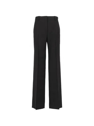 Fendi Grain De Poudre Trousers In Black