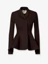 Fendi Women Grain De Poudre Wool Blazer In Brown