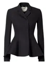 Fendi Grain-de-poudre Wool Jacket In Black