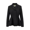 Fendi Fitted Peplum Jacket Tailored Design In Black