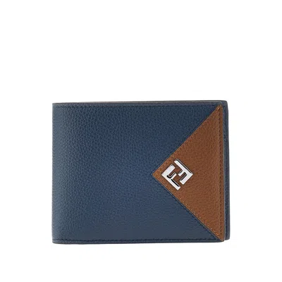 Fendi Grained Leather ' Lui' Wallet In Brown