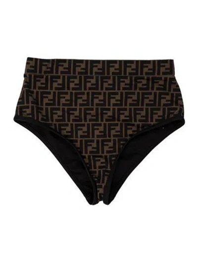 Pre-owned Fendi Graphic Print Bottoms In Brown