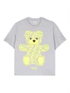 Fendi Graphic-print Cotton T-shirt In Grey