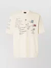 Fendi Graphic Print Crew Neck T-shirt In Neutral