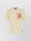 Fendi Graphic Print Crew Neck T-shirt With Pocket In Neutral