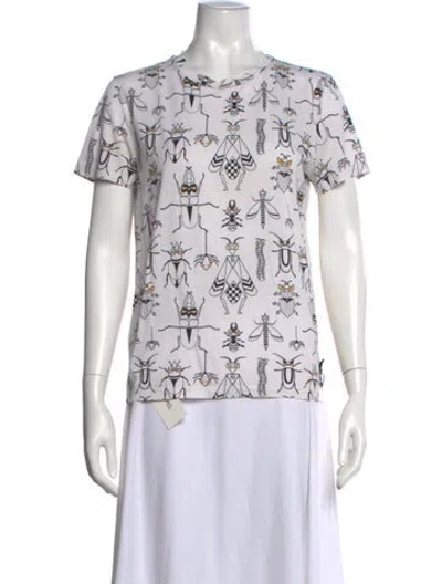 Pre-owned Fendi Graphic Print Crew Neck T-shirt In Black