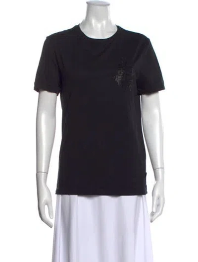 Pre-owned Fendi Graphic Print Crew Neck T-shirt In Black