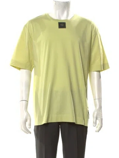 Pre-owned Fendi Graphic Print Crew Neck T-shirt In Green