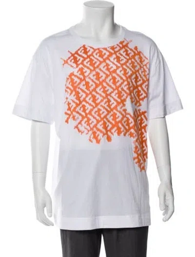 Pre-owned Fendi Graphic Print Crew Neck T-shirt In Multi