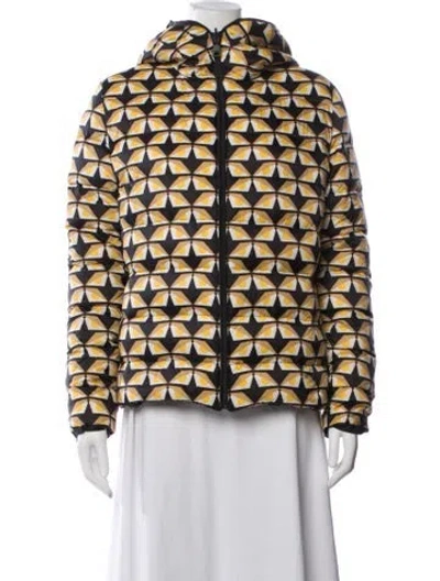 Pre-owned Fendi Graphic Print Down Coat In Multicolor