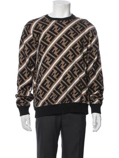 Pre-owned Fendi Graphic Print Jacket In Brown