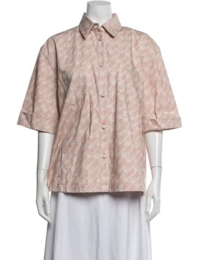 Pre-owned Fendi Graphic Print Jacket In Pink