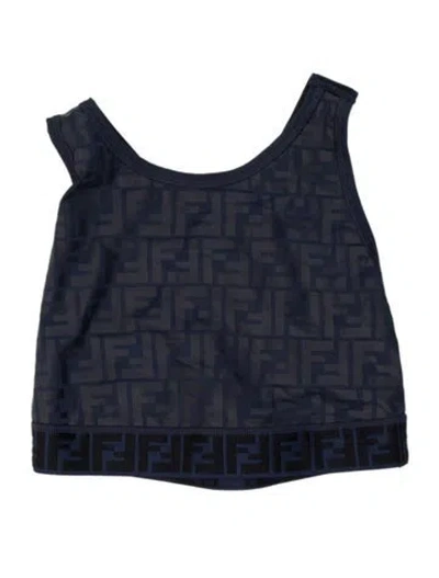 Pre-owned Fendi Graphic Print Lounge Set W/ Tags In Blue