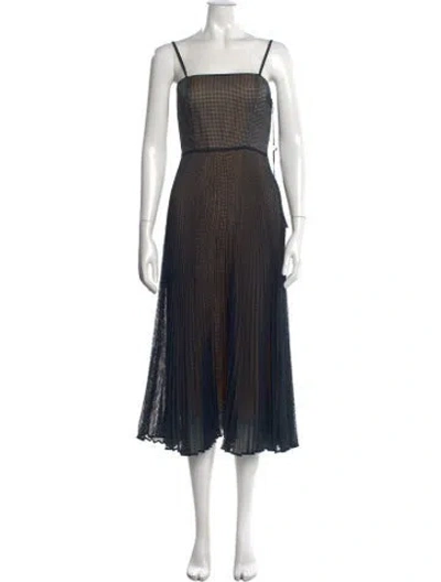 Pre-owned Fendi Graphic Print Midi Length Dress W/ Tags In Green