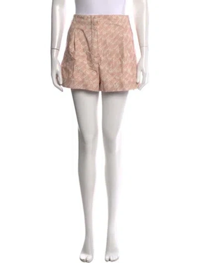 Pre-owned Fendi Graphic Print Mini Shorts In Pink