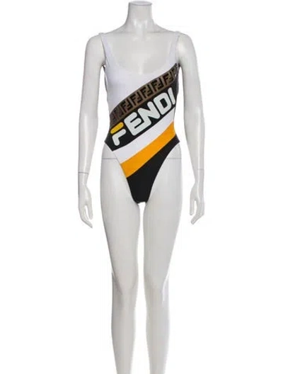 Pre-owned Fendi Graphic Print One-piece In Multi