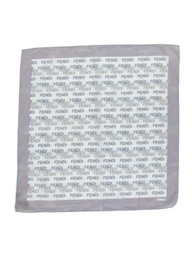 Pre-owned Fendi Graphic Print Scarf In Blue