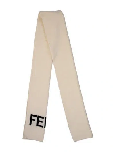 Pre-owned Fendi Graphic Print Scarf In Neutral