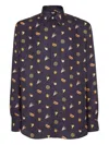 Fendi Graphic-print Shirt In Blue