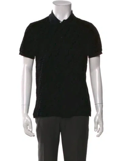 Pre-owned Fendi Graphic Print Short Sleeve Shirt In Black