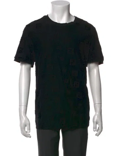 Pre-owned Fendi Graphic Print Short Sleeve Shirt In Black