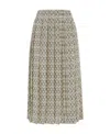 Fendi Woman Midi Skirt Ivory Size 2 Silk In Multicolor