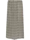 Fendi Woman Midi Skirt Ivory Size 2 Silk In Neutrals