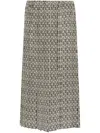 Fendi Woman Midi Skirt Ivory Size 2 Silk In Neutrals