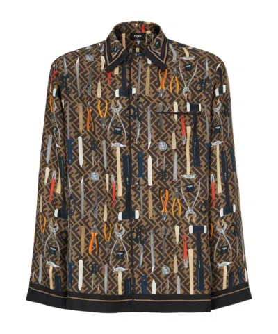 FENDI FENDI FF MOTIF LONG-SLEEVED SHIRT